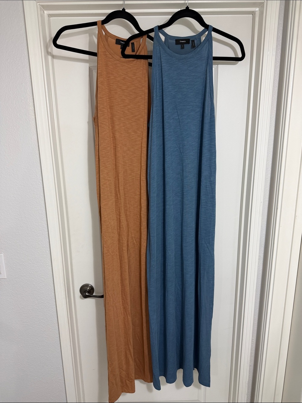 Theory set of 2 Casual Sleeveless Maxi Dress - Blue and Rust size L used clean